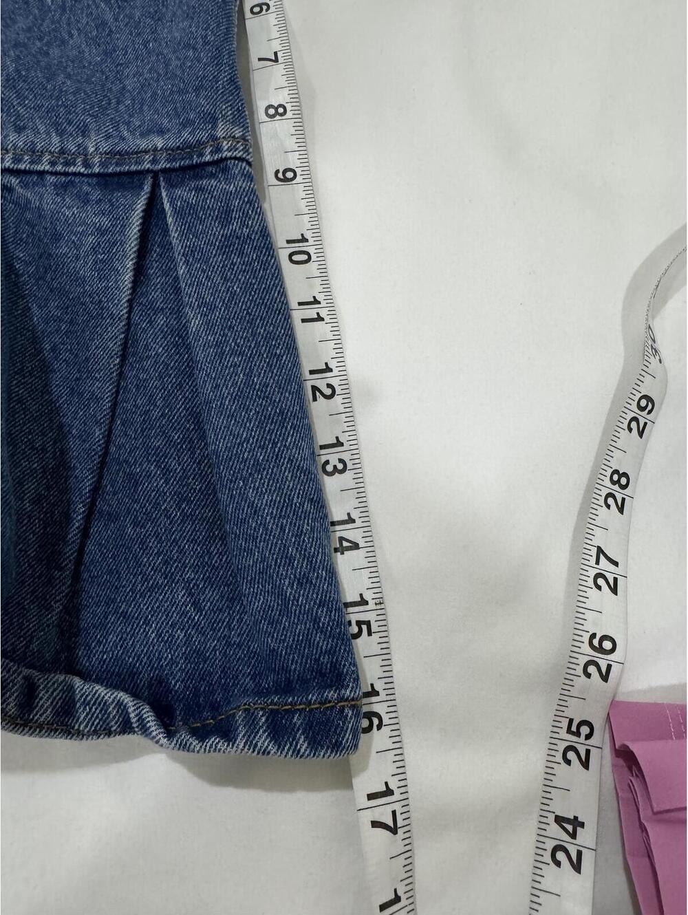 Lioness Denim Pleated Mini Skirt Medium Blue Wash Y2K Flare Drop Waist Flirt - Picture 9 of 9